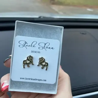 Earrings ~ Bulldog Stud Earrings