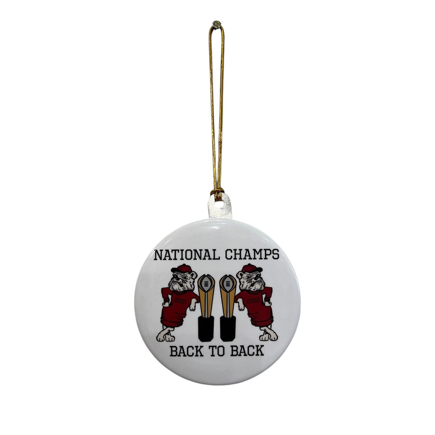 Ornament - National Champs, Back to Back