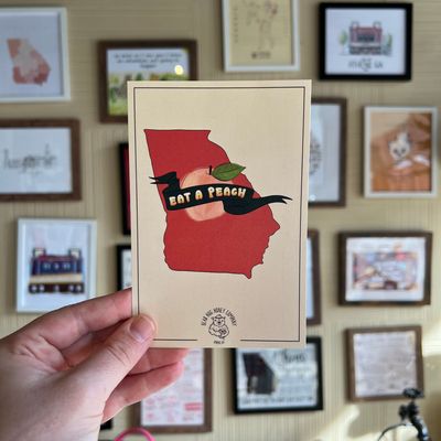 Post Card - Eat a Peach Post Card - Eat a Peach