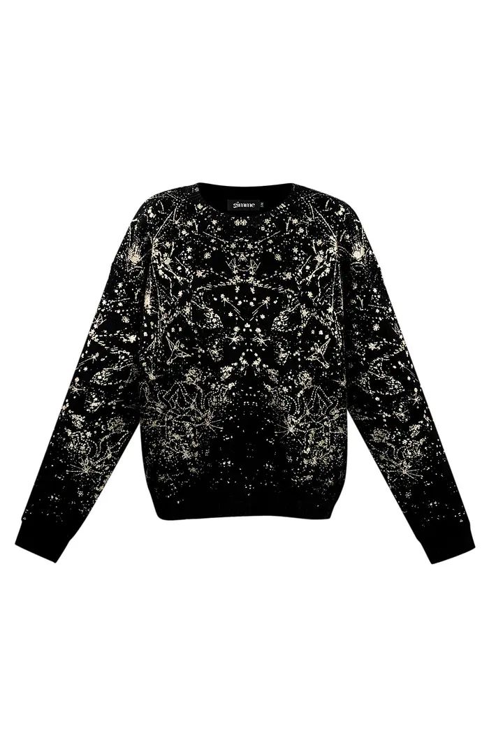 Trui sparkle statement - zwart.
