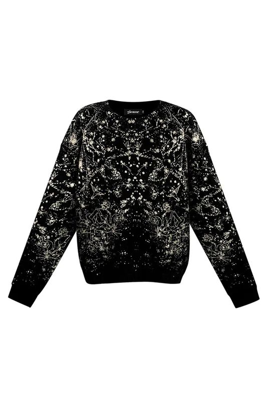 Trui sparkle statement - zwart.