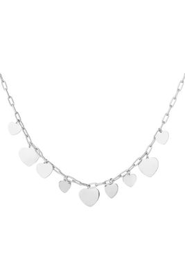 Chuncky hartjes party ketting.