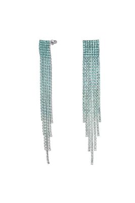 Strass oorbellen vierkante top.