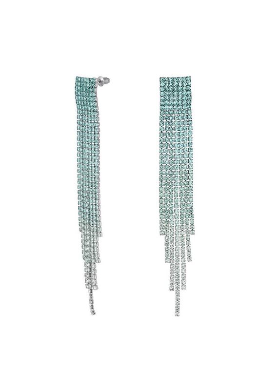 Strass oorbellen vierkante top.