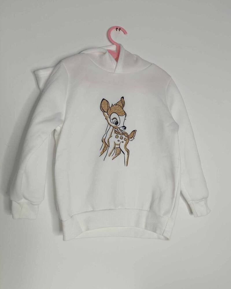Trui Wit Bambi Meisje.