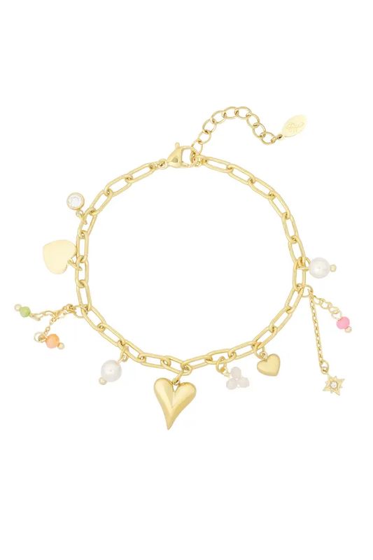 Bedelarmband amore color.