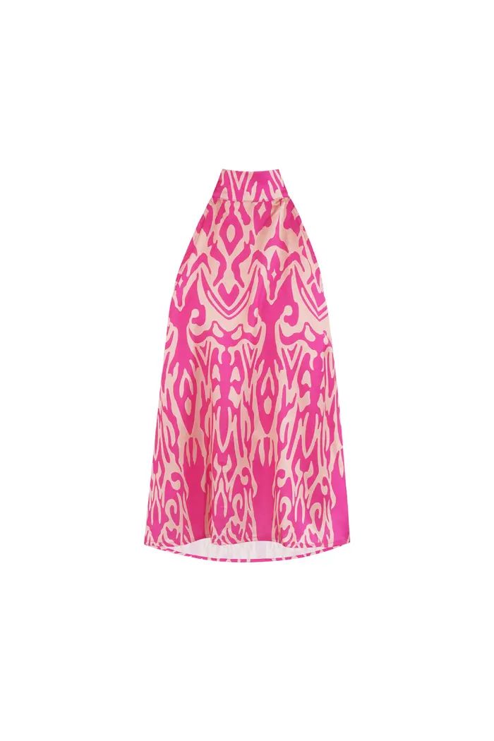 Haltertop tropical vibes - fuchsia.