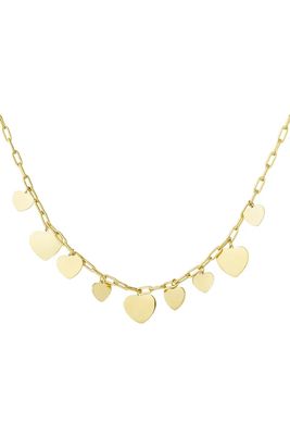 Chuncky hartjes party ketting.