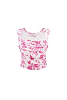 Bloem vlinder top.