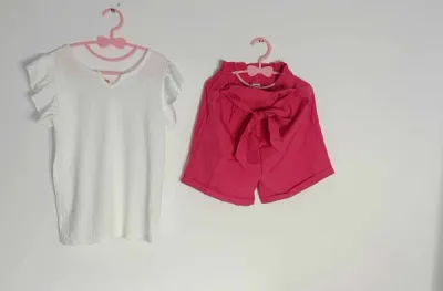 Setje t-shirt + short Meisjes.