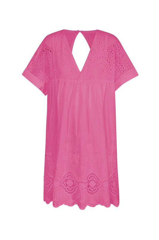 Korte jurk met open rug.
