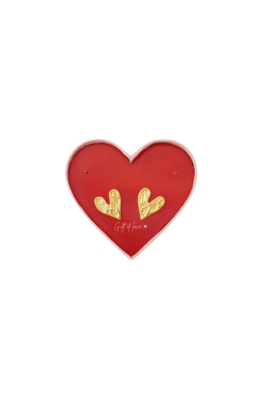 Gift of love stainless steel hartjes oorbellen.