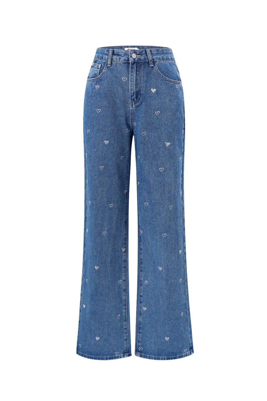 Denim jeans glitter hart.