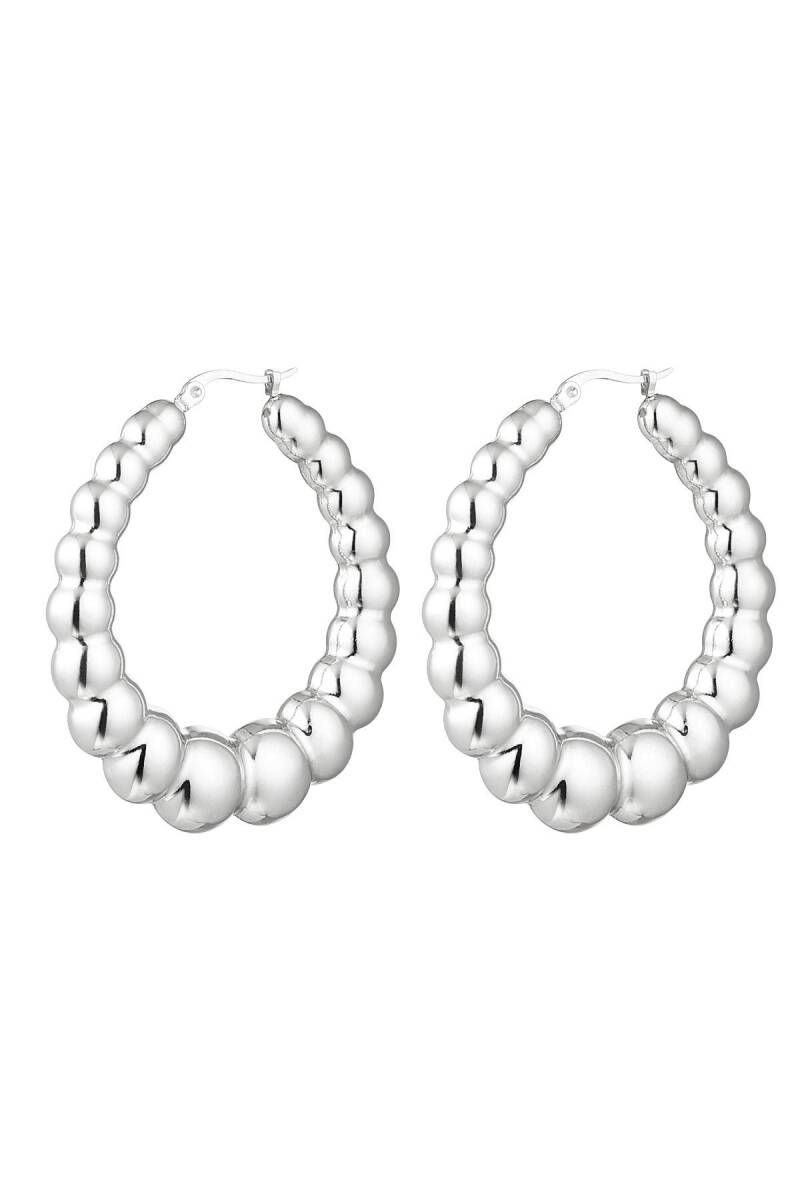 Oorbellen bubbel Zilver