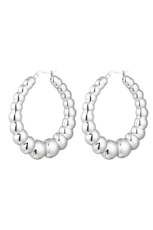 Oorbellen bubbel Zilver