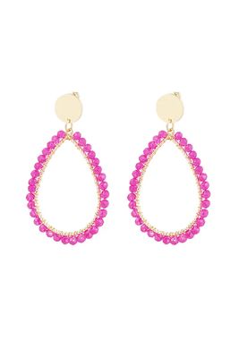 Ovale oorbellen pastel.