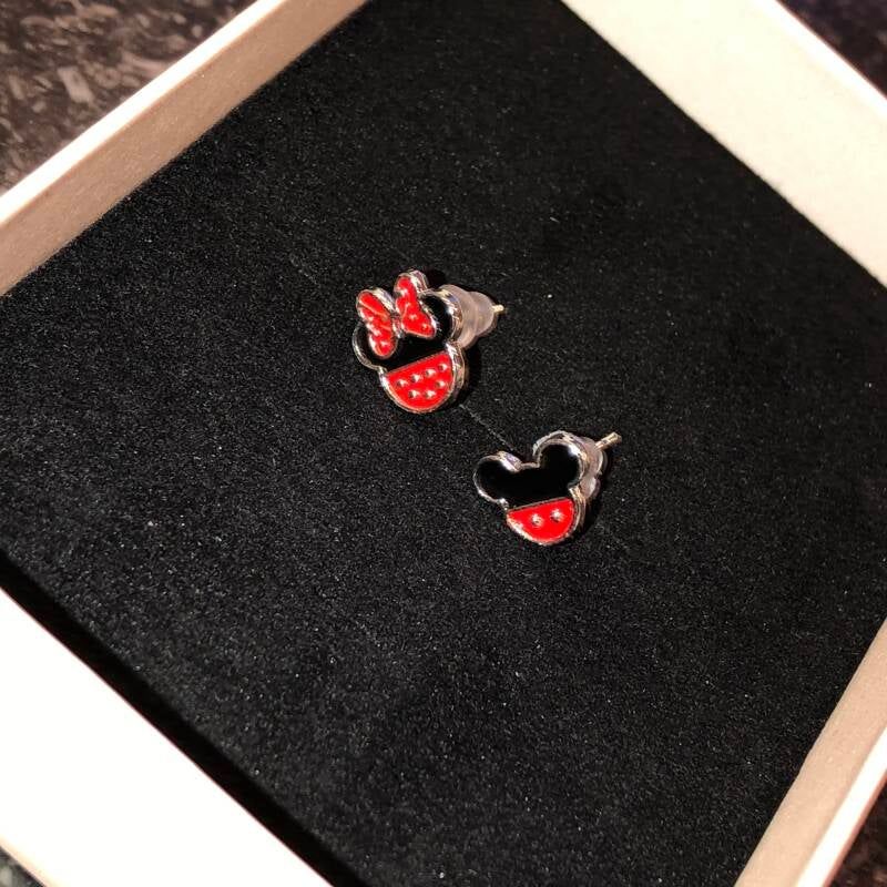 Oorringen Mickey Mouse &amp; Minnie Mouse.
