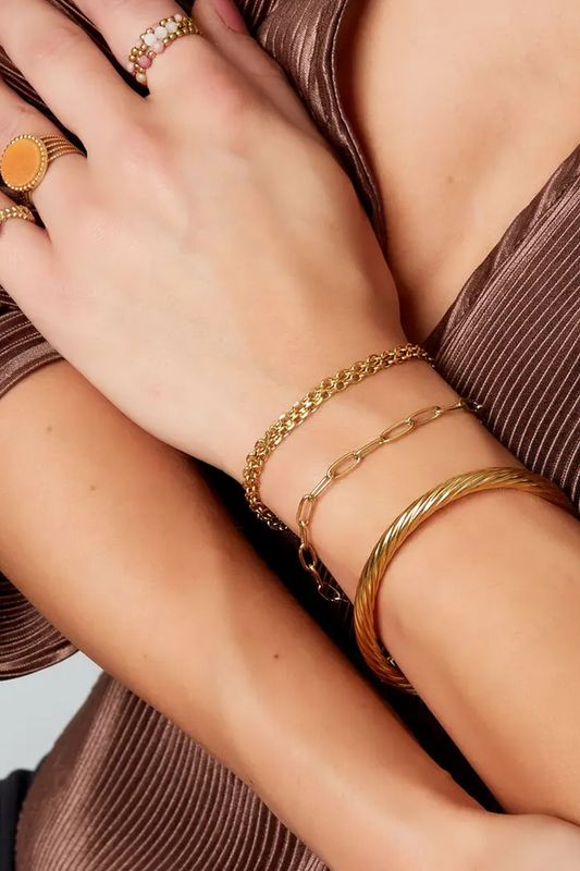 Schakelarmband basic - Stainless Steel.