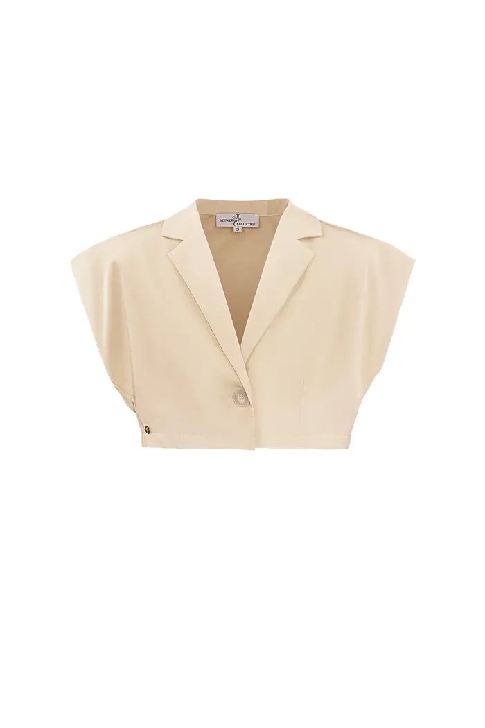 Cropped top met knoop.