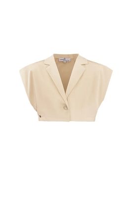 Cropped top met knoop.