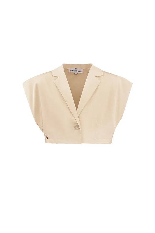 Cropped top met knoop.