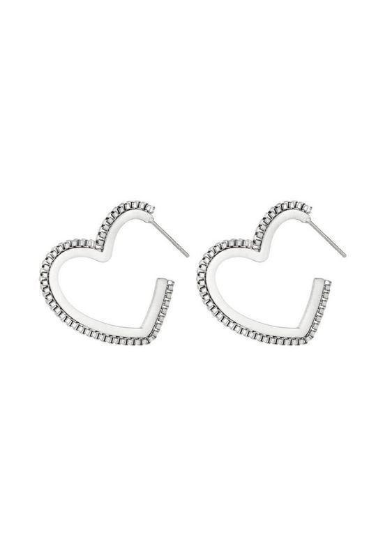 Oorbellen beugel hart - Stainless Steel - zilver.