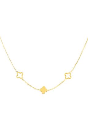 Ketting klavertjes - Stainless Steel.