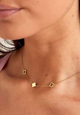 Ketting klavertjes - Stainless Steel.