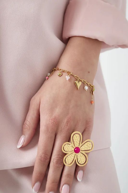 Bedelarmband amore color.