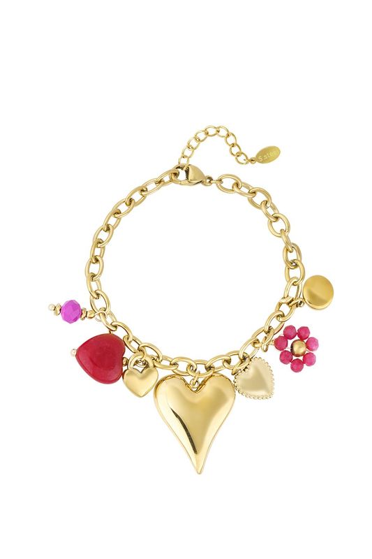 Bedelarmband charm chill - Fuchsia.