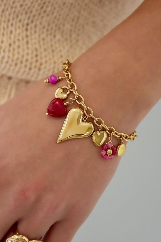 Bedelarmband charm chill - Fuchsia.