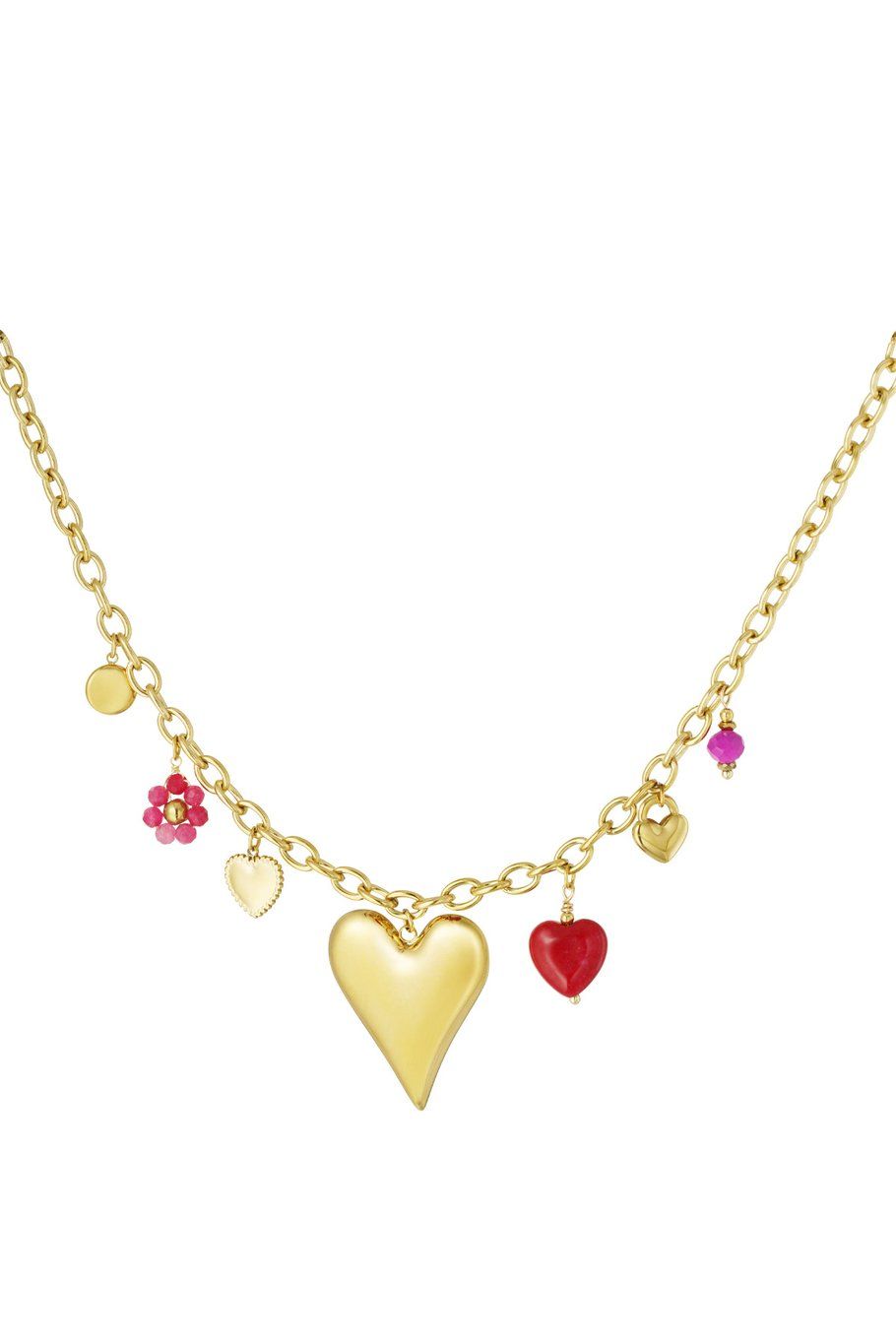 Bedelketting charm chill - Fuchsia.