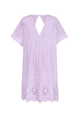 Korte jurk met open rug.