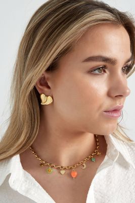 Oorbellen chrome heart.