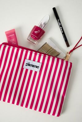 Plat toilettasje dunne streep.