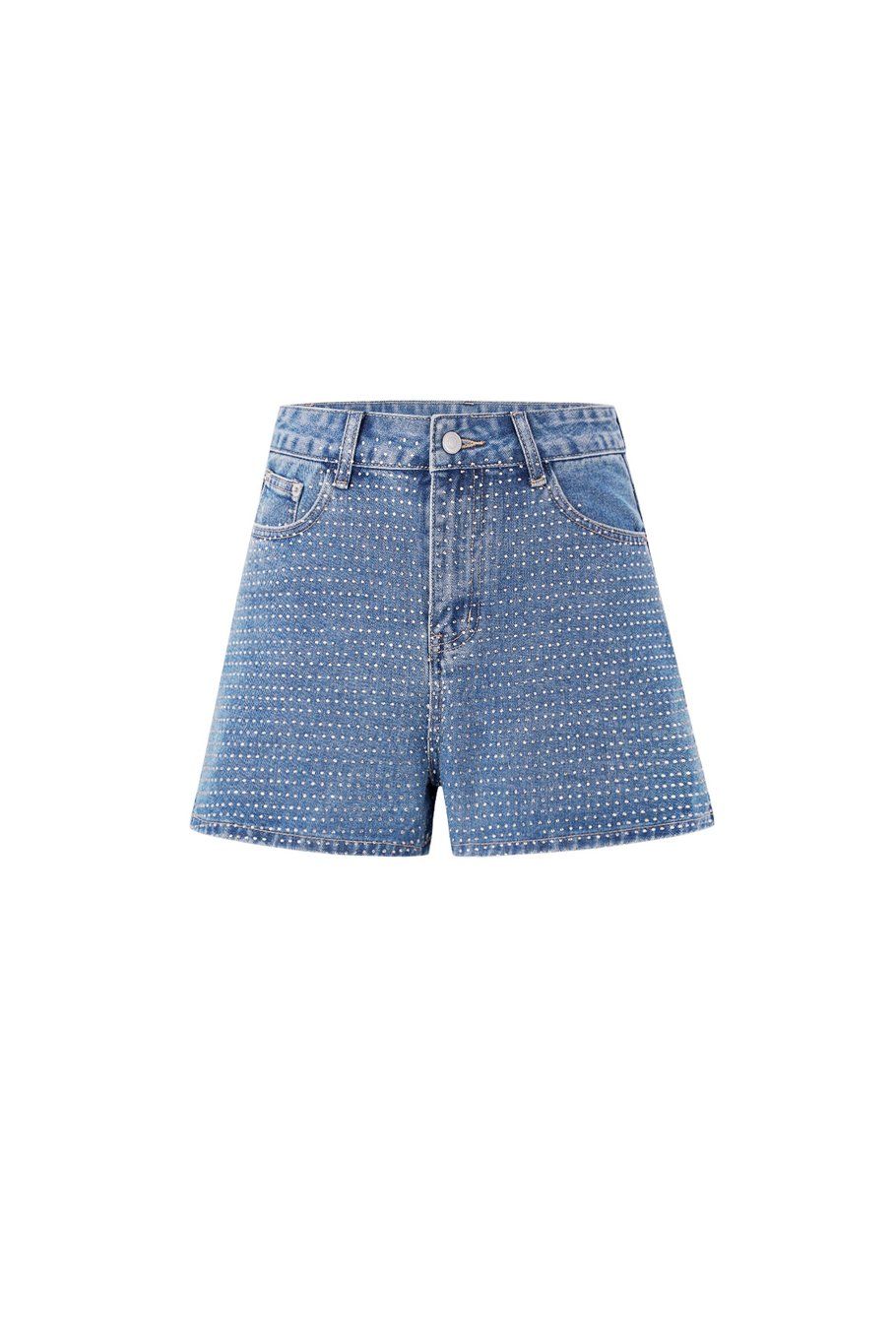 Glitter Shorts - Blauw.