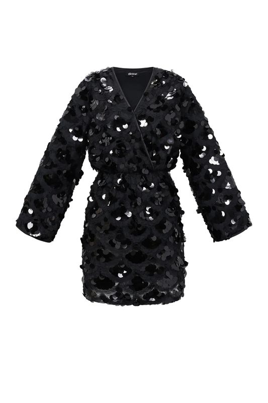 Mini jurk Pailletten Elegante herfst-/winterkleding.