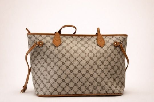 Kunstlederen handtas - Taupe.