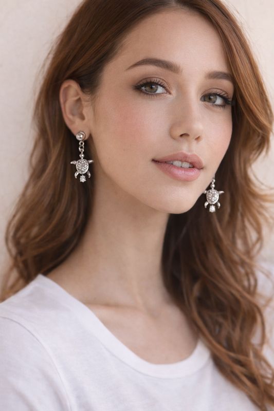 Schildpad oorringen.