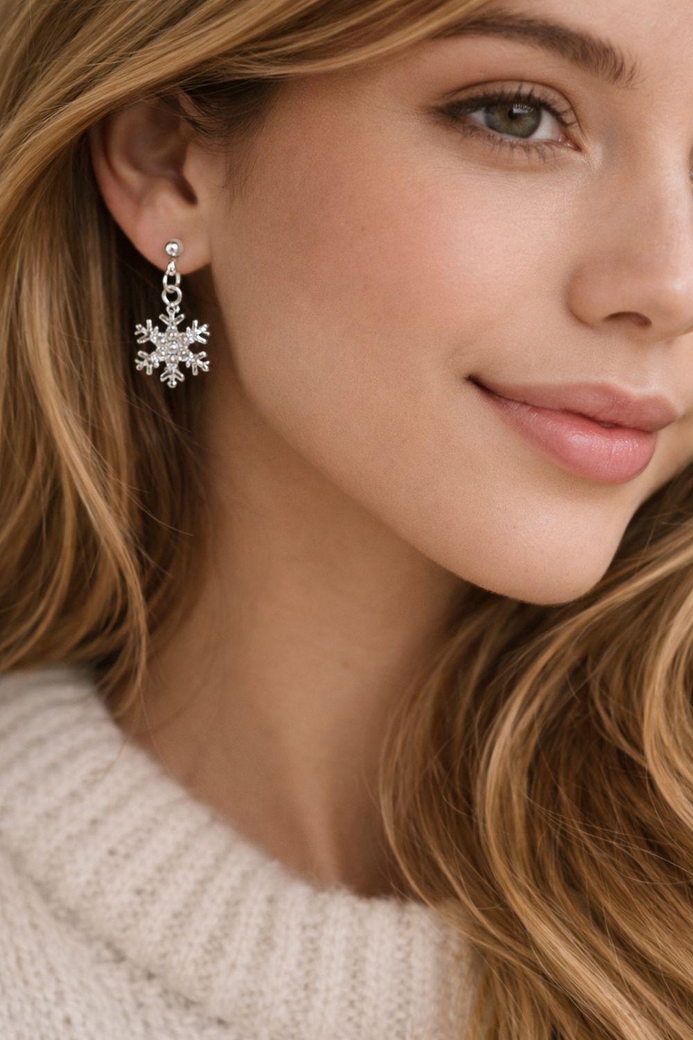 Sneeuwvlok oorbellen.