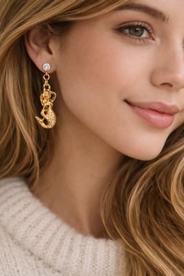 Zeemeermin oorbellen.