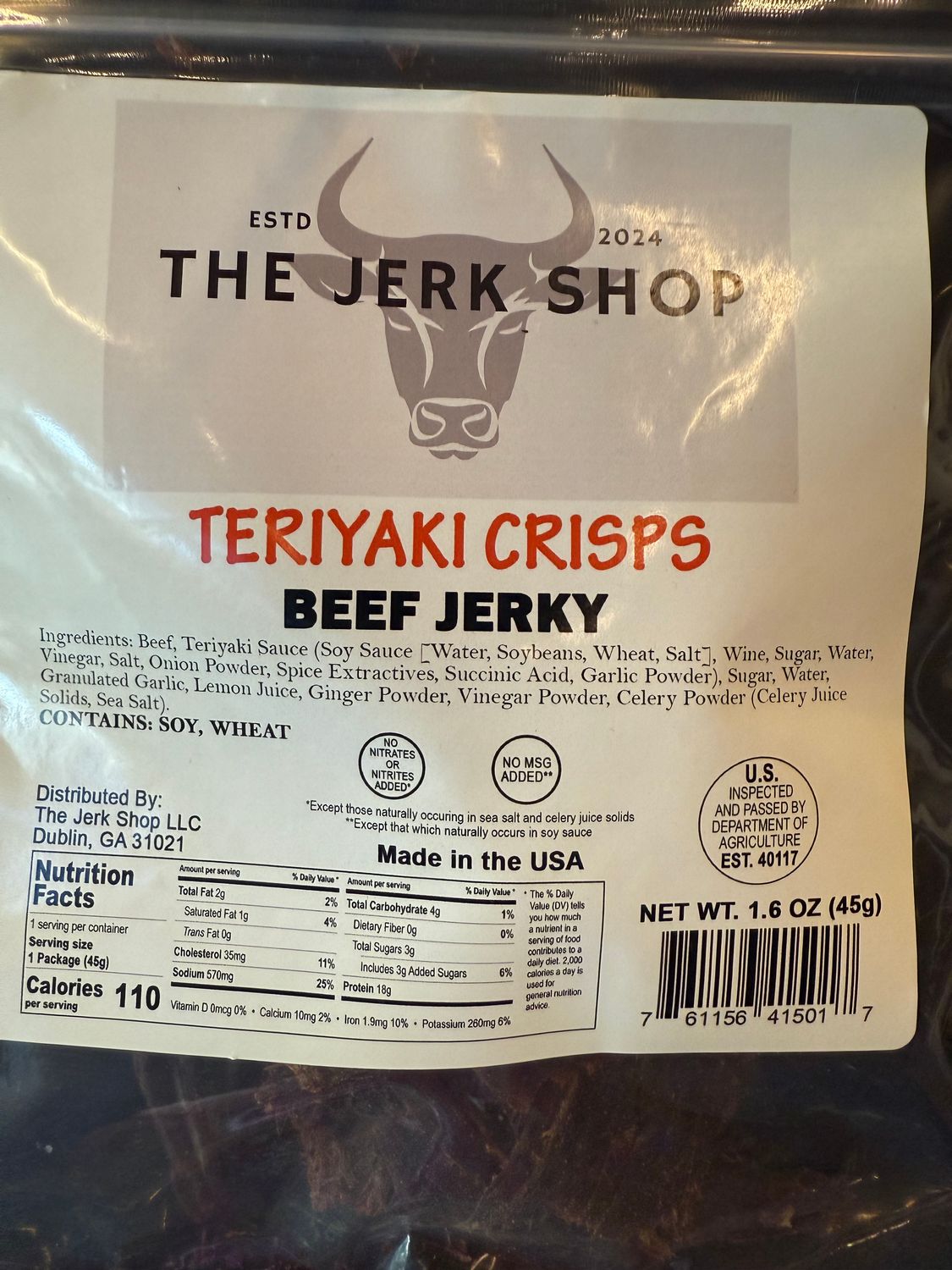 Teriyaki Beef Brisket Crisps 1.6 oz