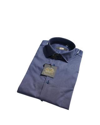 CAMICIA REGULAR TWILL BLU