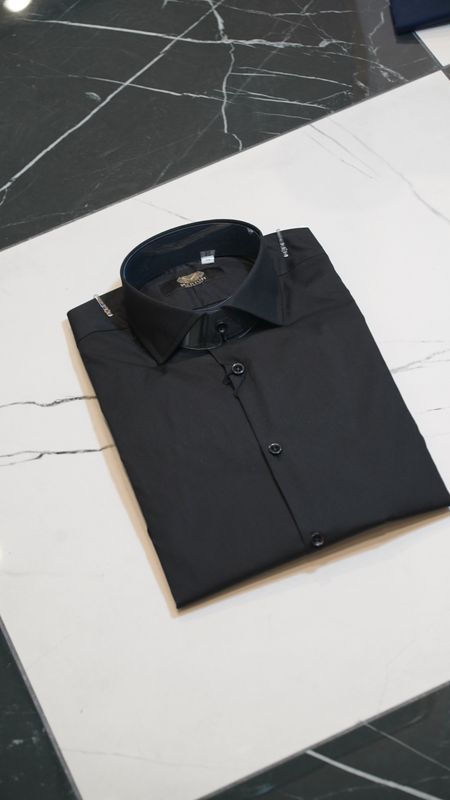 CAMICIA SLIM POPELIN NERO