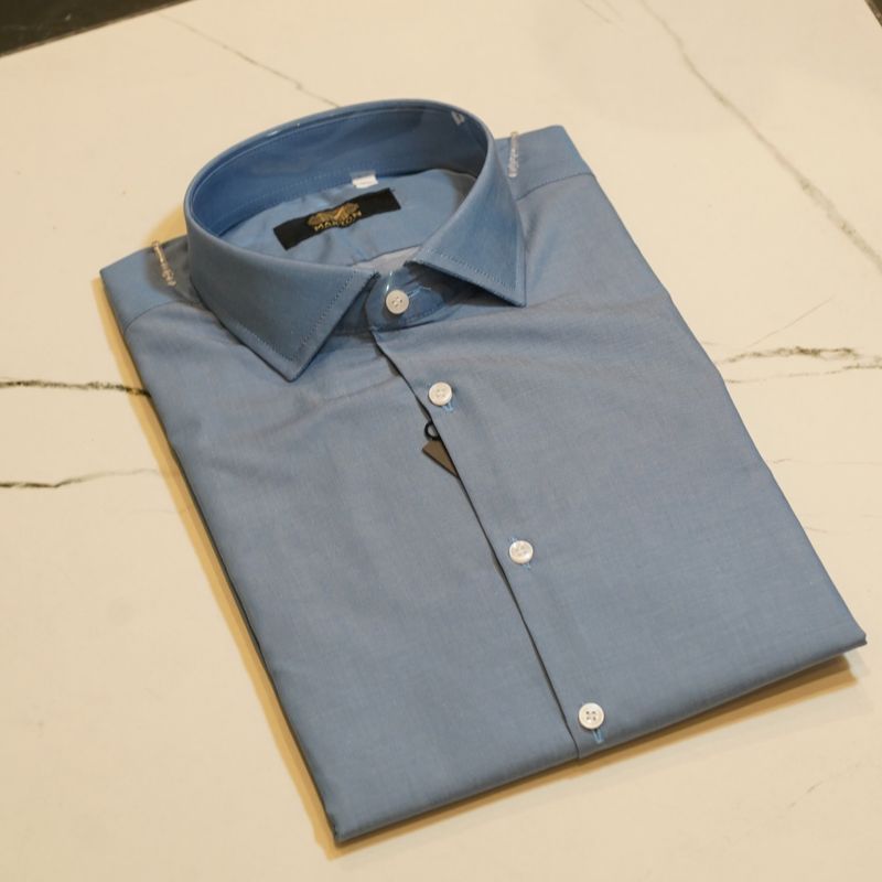 CAMICIA SLIM DENIM CHIARO