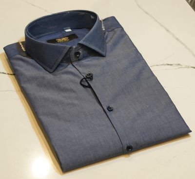 CAMICIA SLIM DENIM SCURO