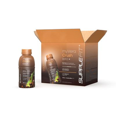 MYVERA CRUSH Keto + | Nahrungsergänzungsmittel mit Koffein und Süßungsmitteln in Einzelflaschen à 285 ml MYVERA CRUSH Keto + | Nahrungsergänzungsmittel mit Koffein und Süßungsmitteln in Einzelflaschen à 285 ml