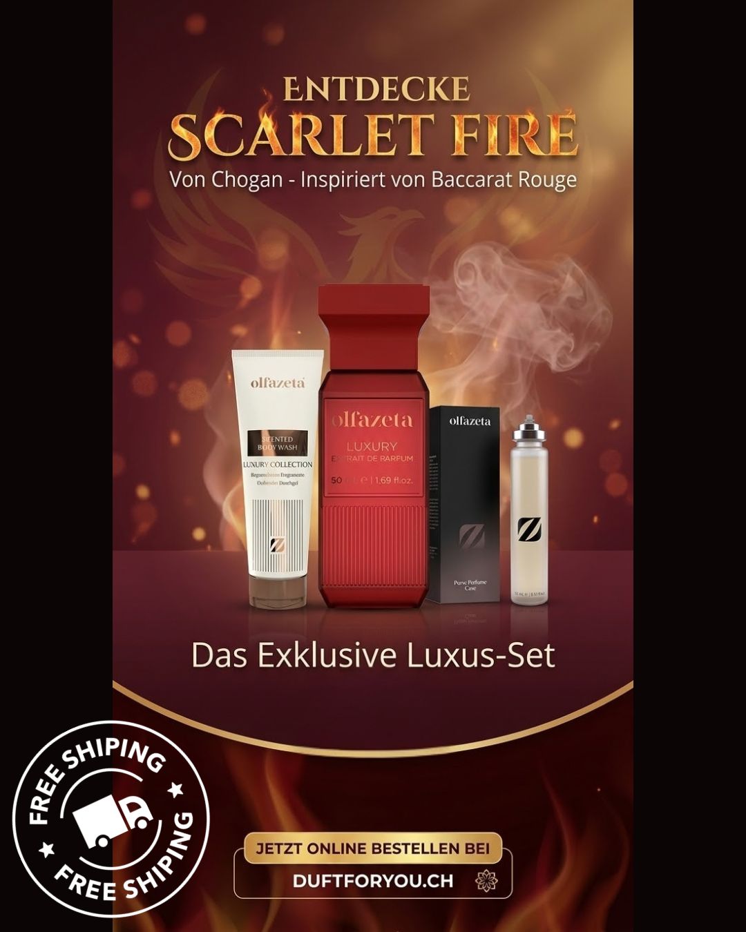 Set Scarlett Fire NR .118 insp. von Baccarat rouge
