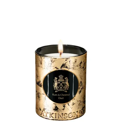 Atkinsons Rum&amp; Chestnut Duet Candle 200g
