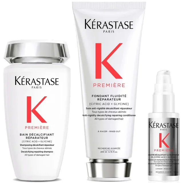 Kérastase Première Decalcifying Shampoo &amp; Conditioner Duo with Travel Size Pre-Shampoo for Damaged Hair (Worth £83.52)